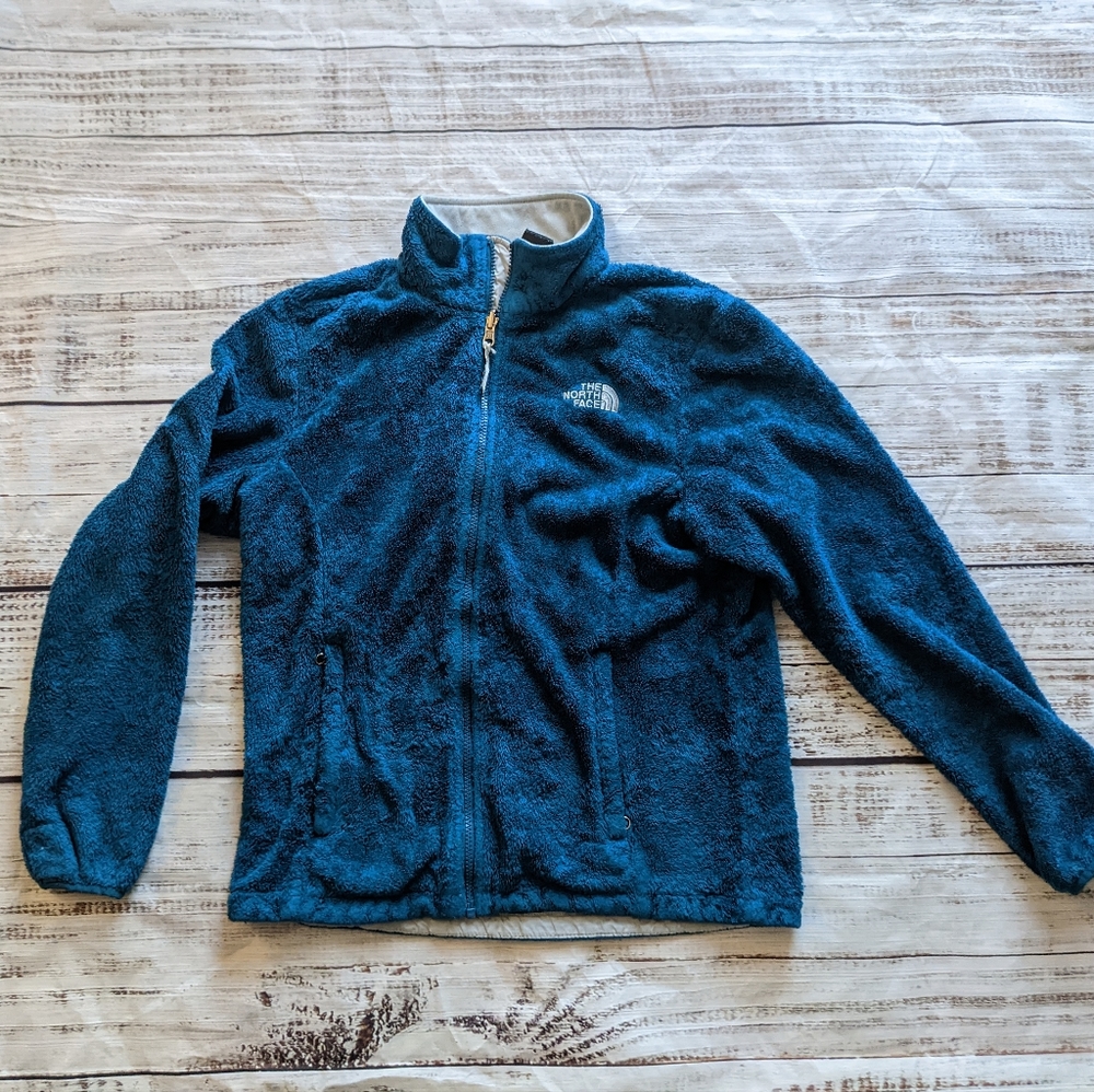 The North Face Full Zip Fuzzy Jacket Blue Women's Medium
